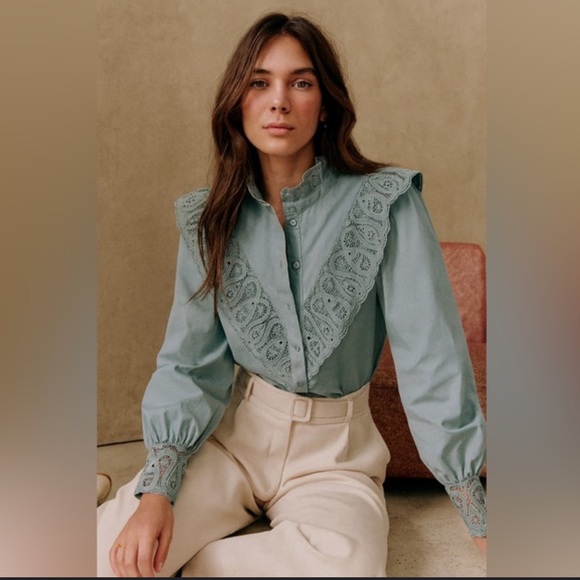 Sezane Tops - Sezane Desiree Blouse 40/8